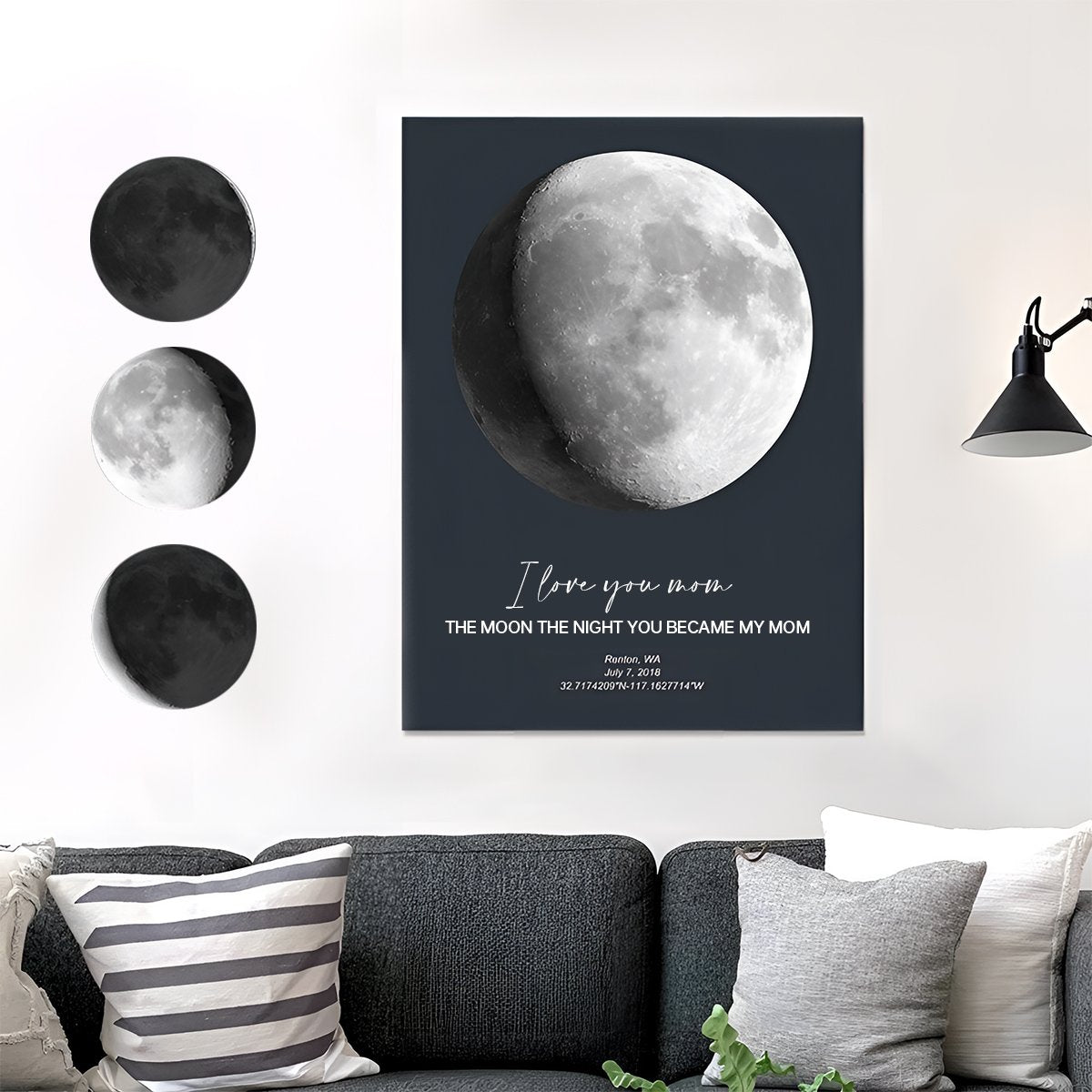 Custom Moon Phase And Message - Personalized Mother Moon Phase Poster
