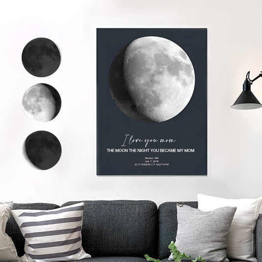 Custom Moon Phase And Message - Personalized Mother Moon Phase Poster