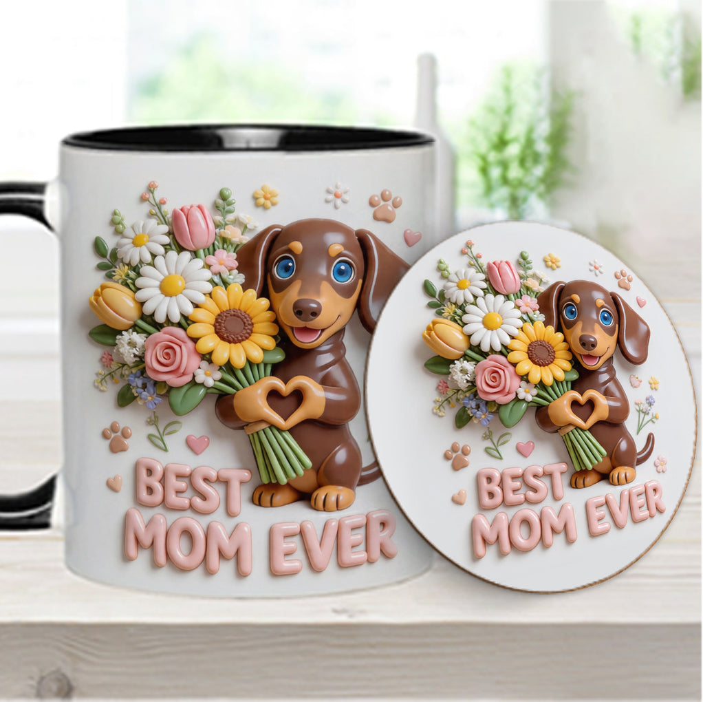 Custom Any Photo - Personalized Dog Accent Mug & Coaster