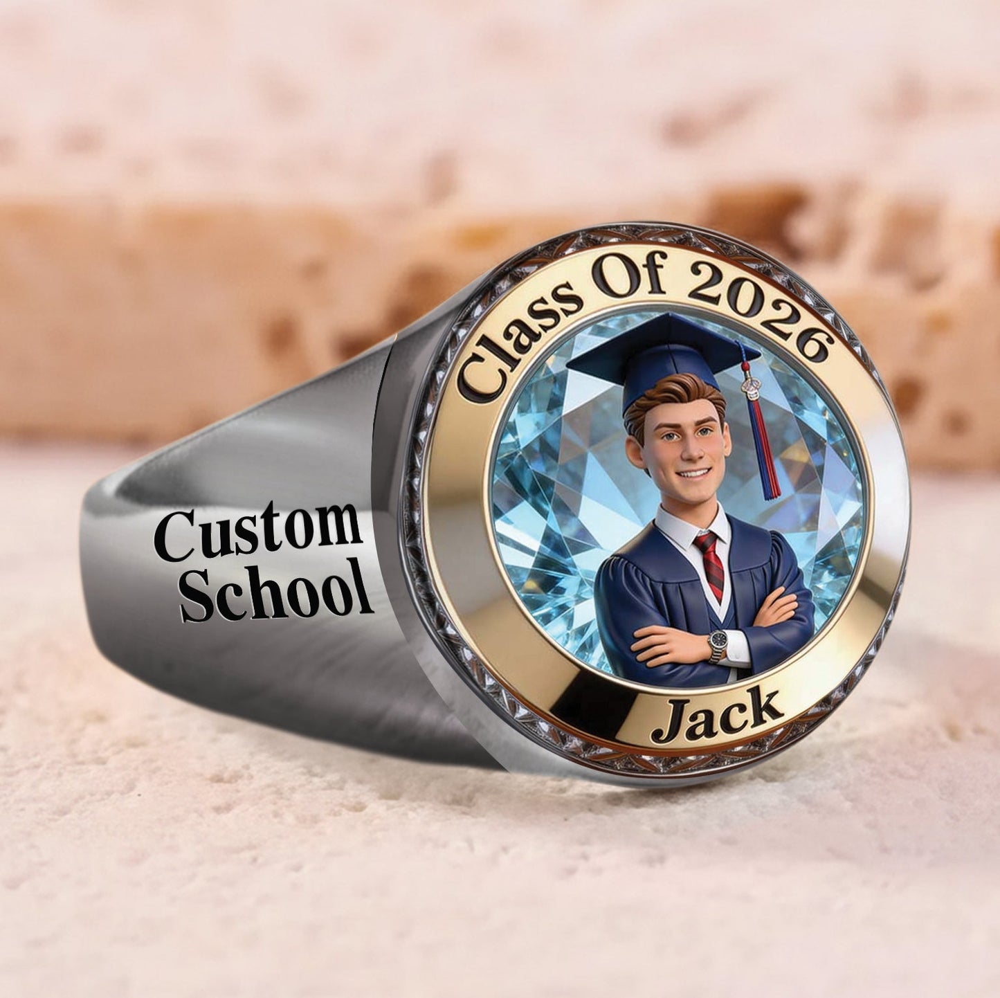 Class Of 2026 - Personalized Graduation Signet Ring