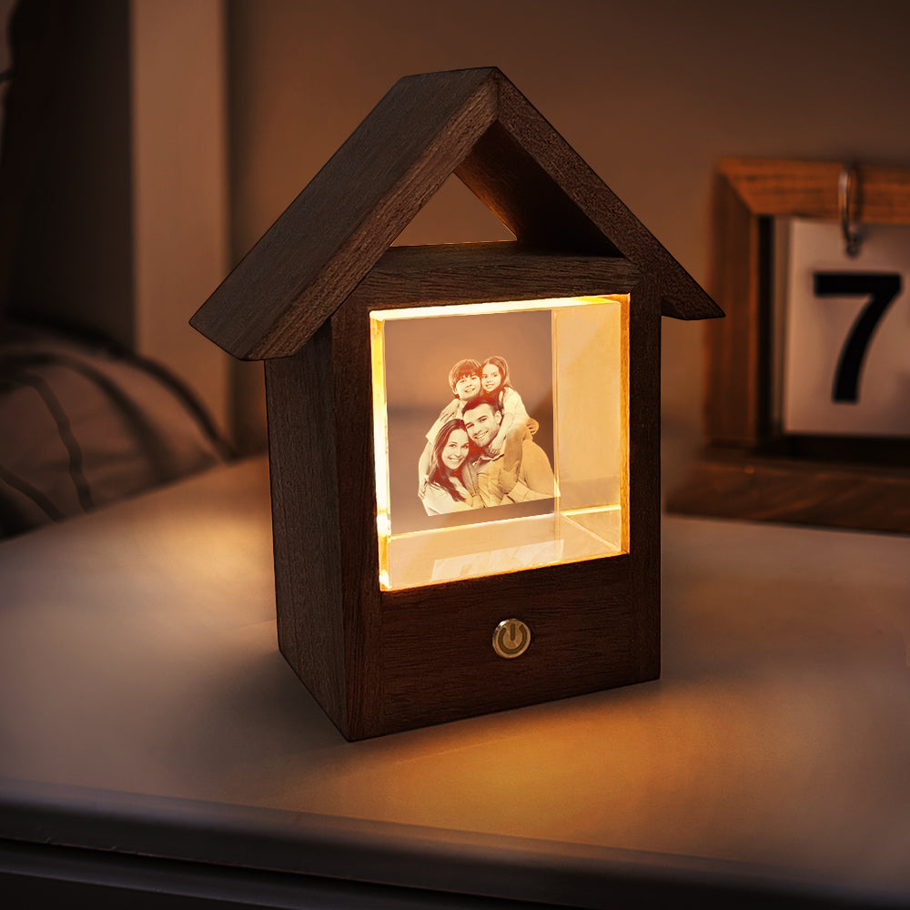 Crystal Wooden Lamp - Personalized Lamp
