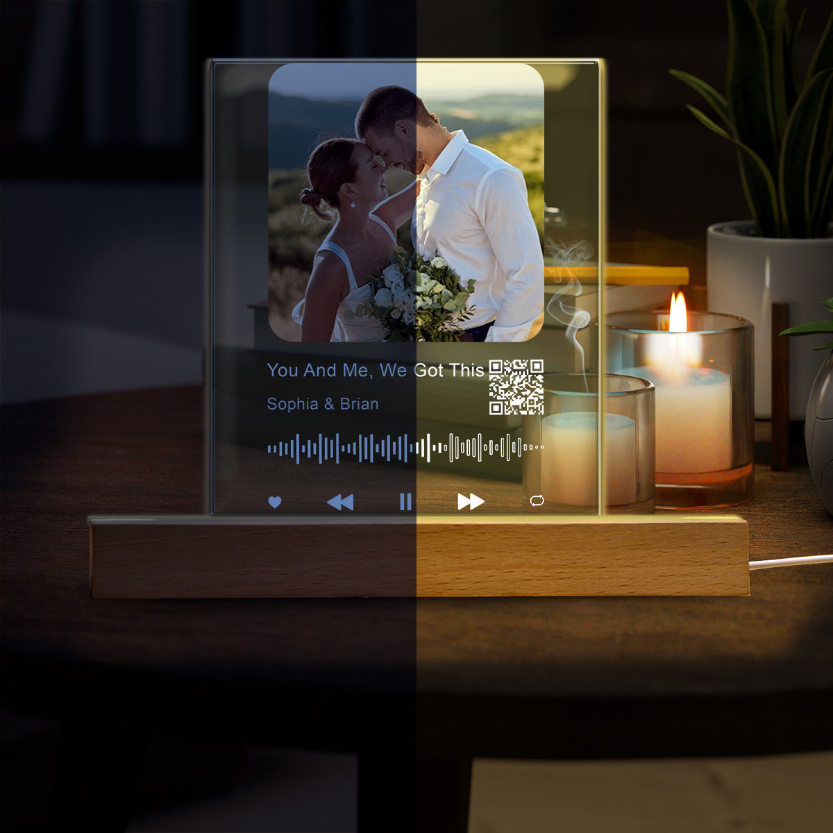 Create Your Own Love Song - Personalized Couple LED Night Light