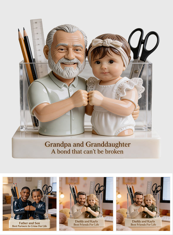 Best Friends For Life - Personalized Father Acrylic Pen Holder