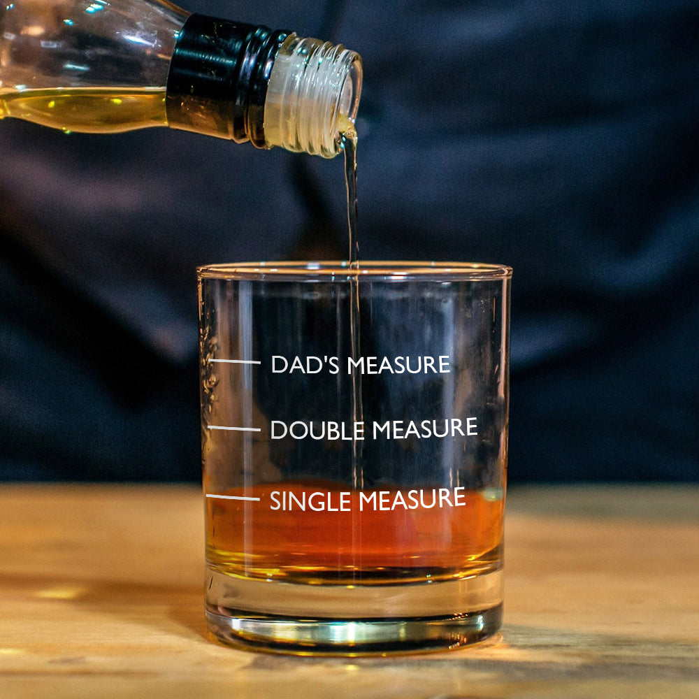 Dad's Measure - Personalized Whisky Whiskey Glass