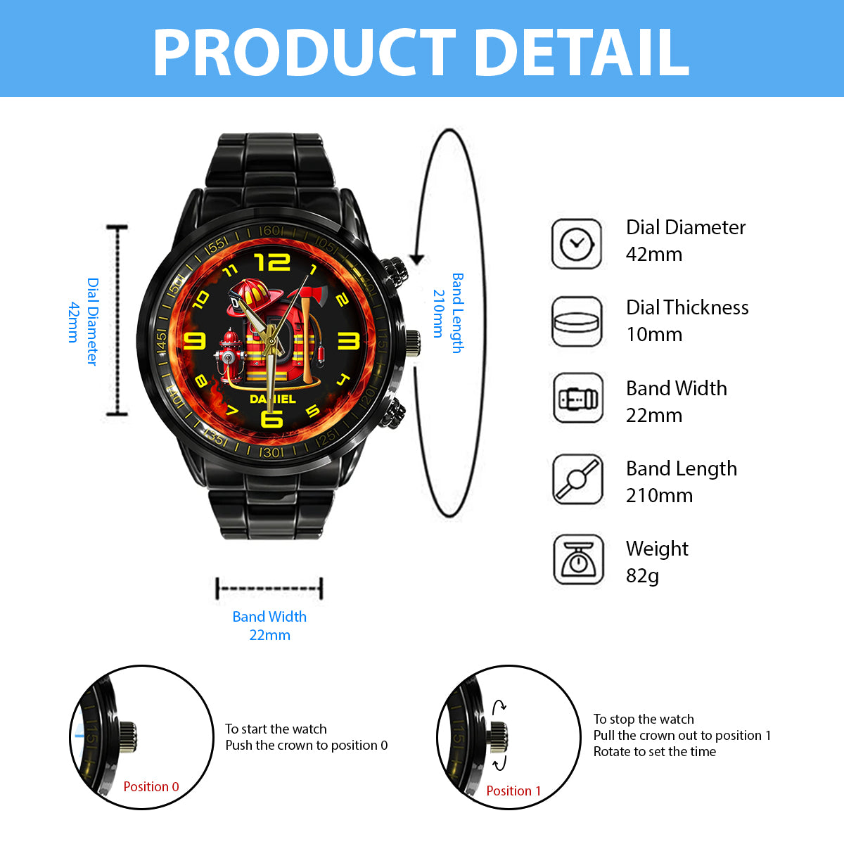Being A Firefighter - Personalized Firefighter Hand Watch