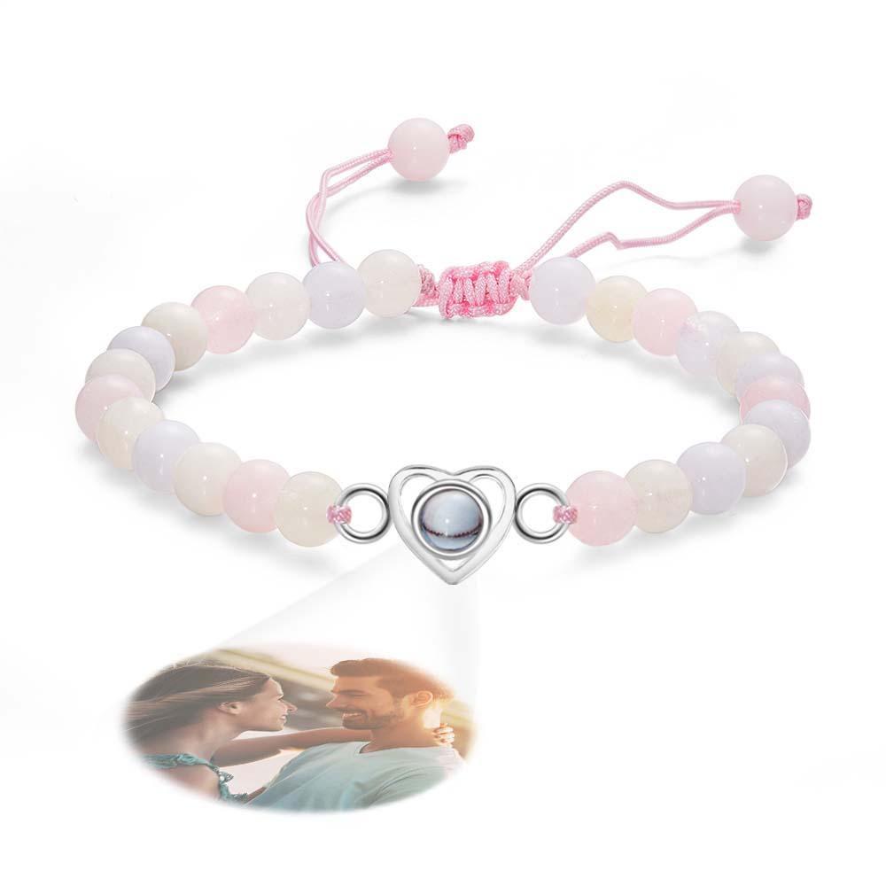 I Love You - Personalized Couple Photo Projection Beads Heart-Shaped Bracelet