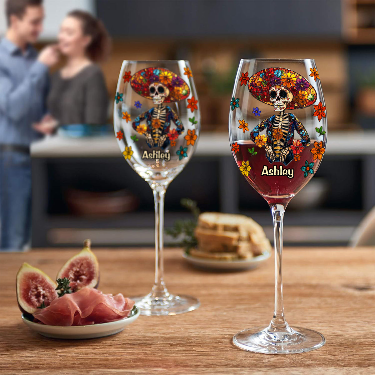 Happy Hispanic Heritage Month - Personalized Latina Women Wine Glass With Long Stem