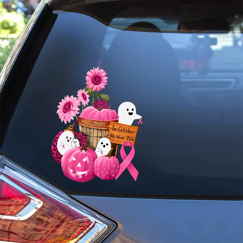 In October - Breast Cancer Awareness Decal Full