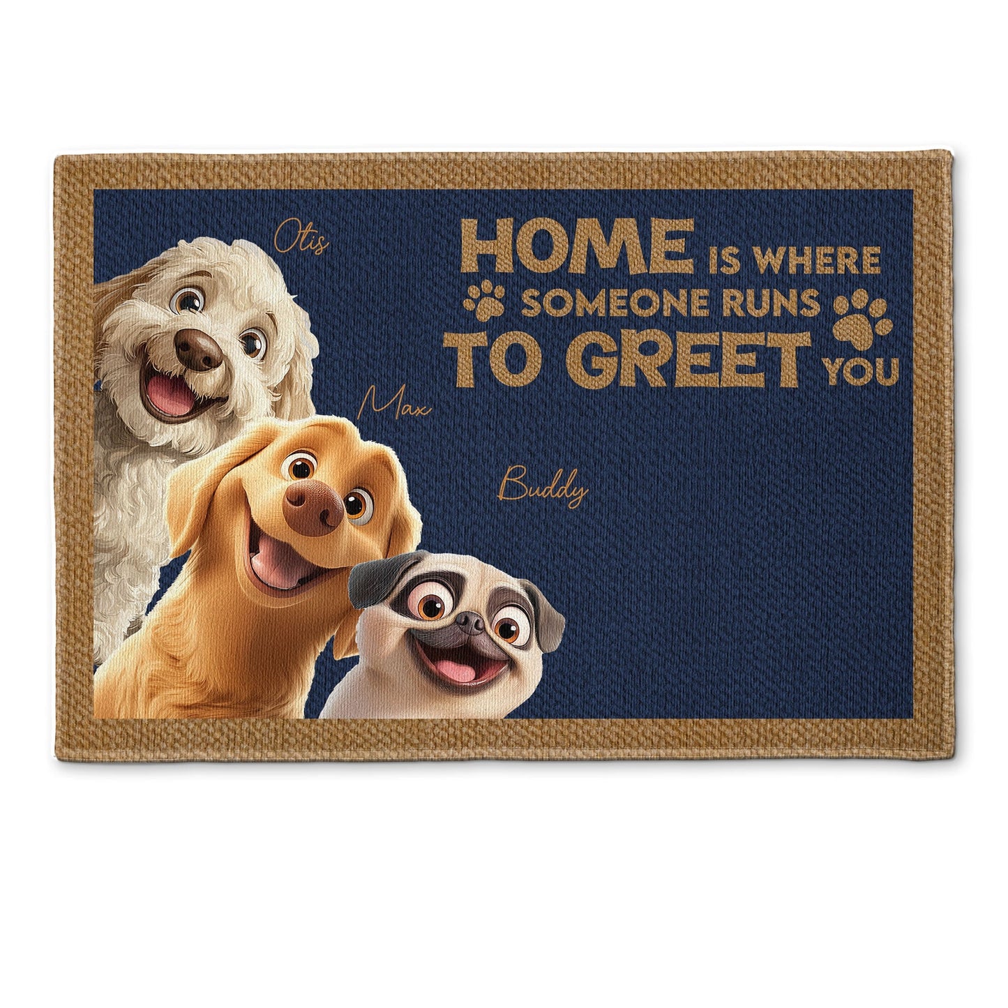 Personalized Dog Doormat - Custom Welcome Mat for Pet Owners