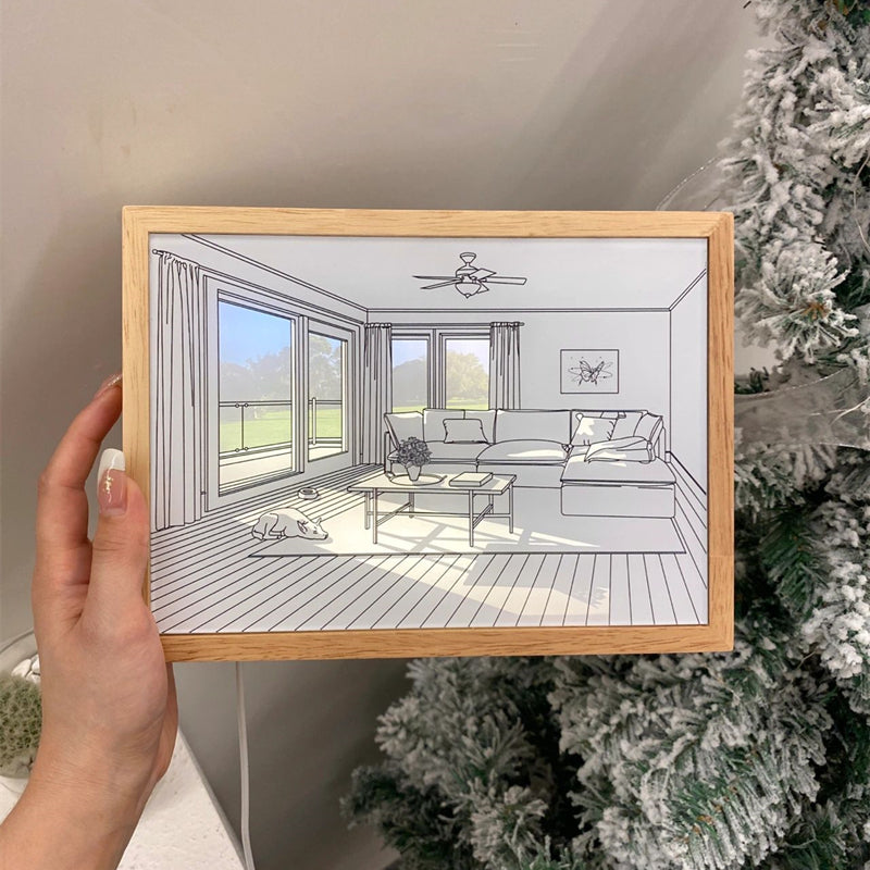 Line Art Painting Lamp