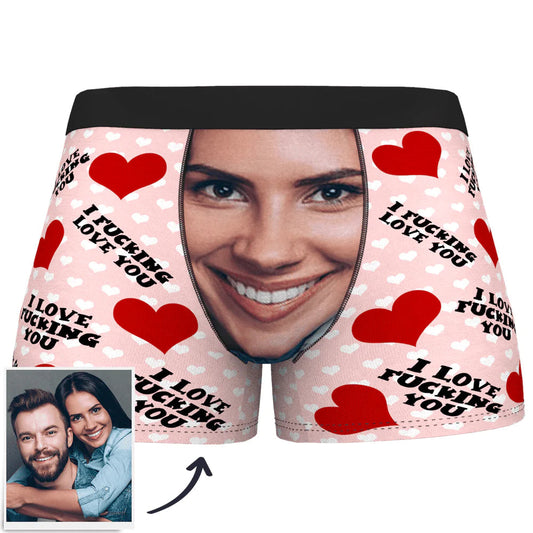 Custom Wife Or Girlfriend Face Boxers - Personalized Couple Men's boxer briefs