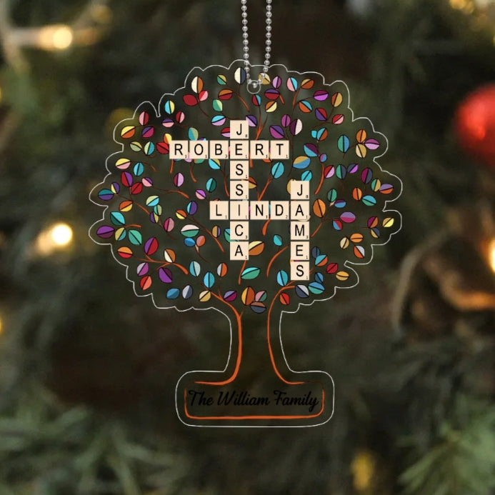 Personalized Family Tree Ornament - The Perfect Holiday Gift for Cherished Family Memories