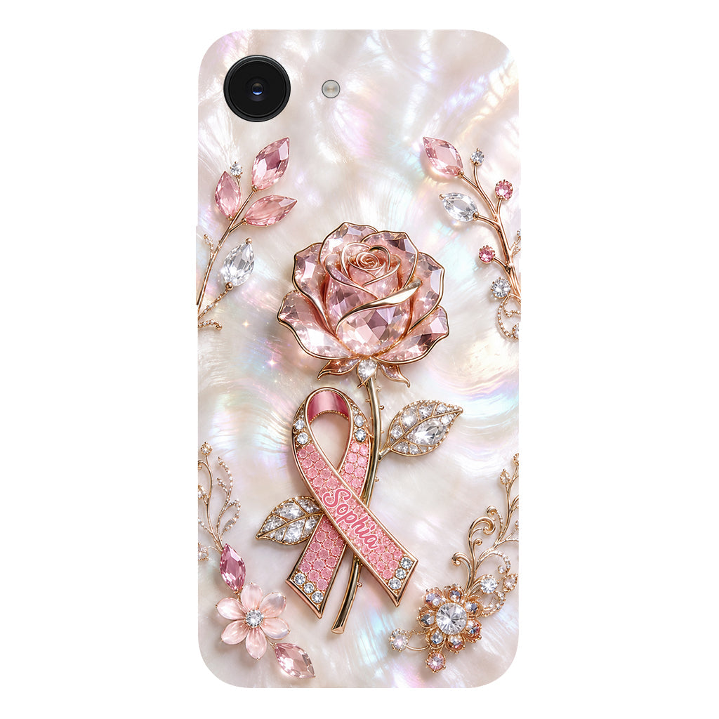 Faith Hope Love - Personalized Breast Cancer Awareness Full Print Phone Case & Phone Grip