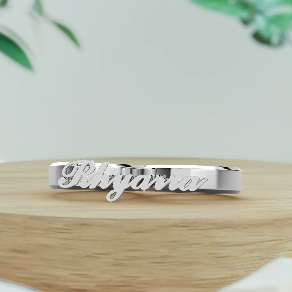 Engravable Two Fingers Ring - Personalized Ring