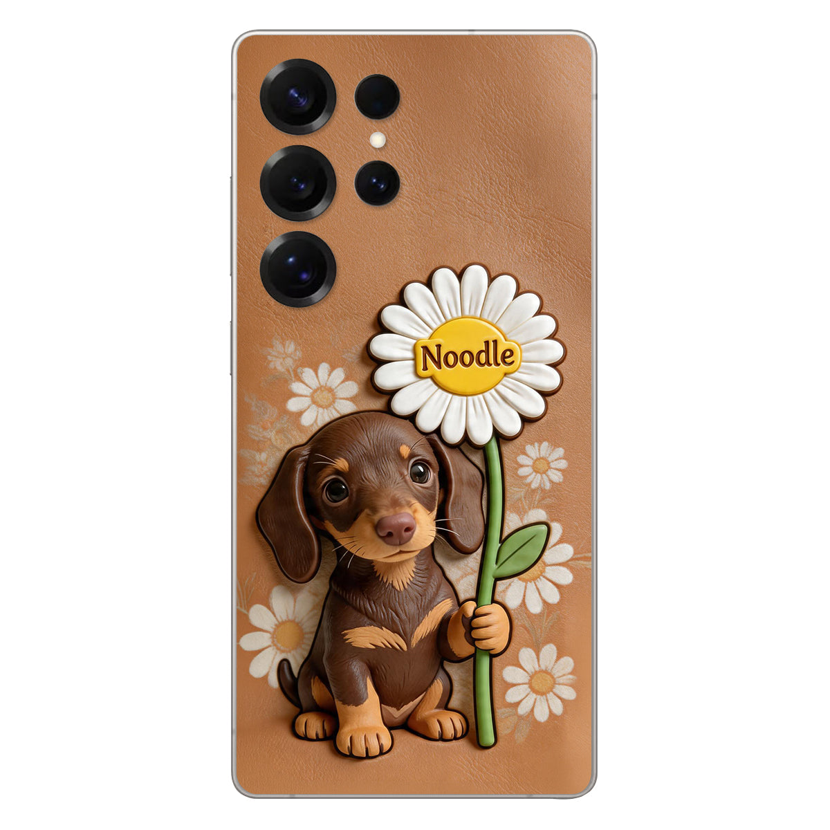Custom Any Photo - Personalized Dog 3D Embossed Leather Phone Case