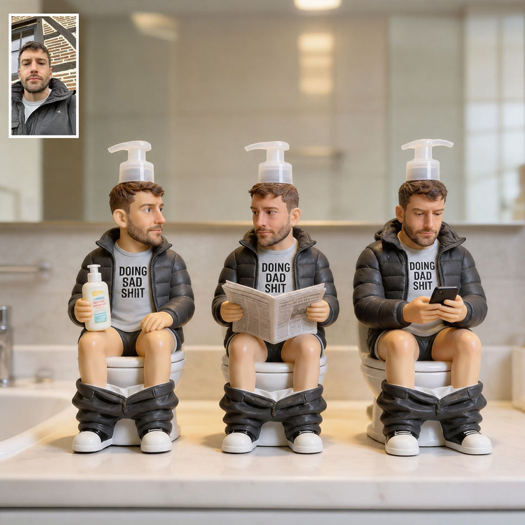 Doing Dad Sh*t, Funny Pack Of Three Bathroom Dispenser, Father's Day Gift - Personalized Father Pump Dispenser
