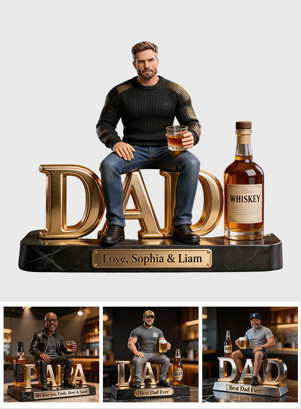 Custom Any Photo, Best Gift For Dad & Grandpa - Personalized Father Custom Shaped Acrylic Plaque