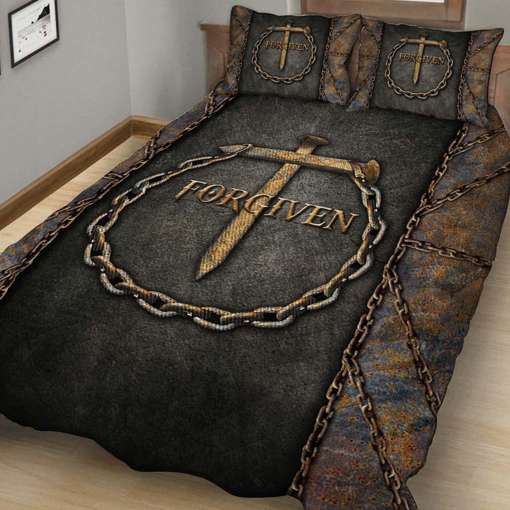 Forgiven - God 3D Pattern Print Quilt Bed Set