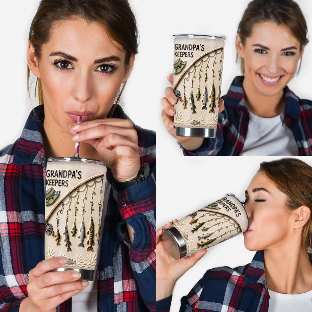Grandpa's Keepers Fishing - Personalized Fishing Tumbler