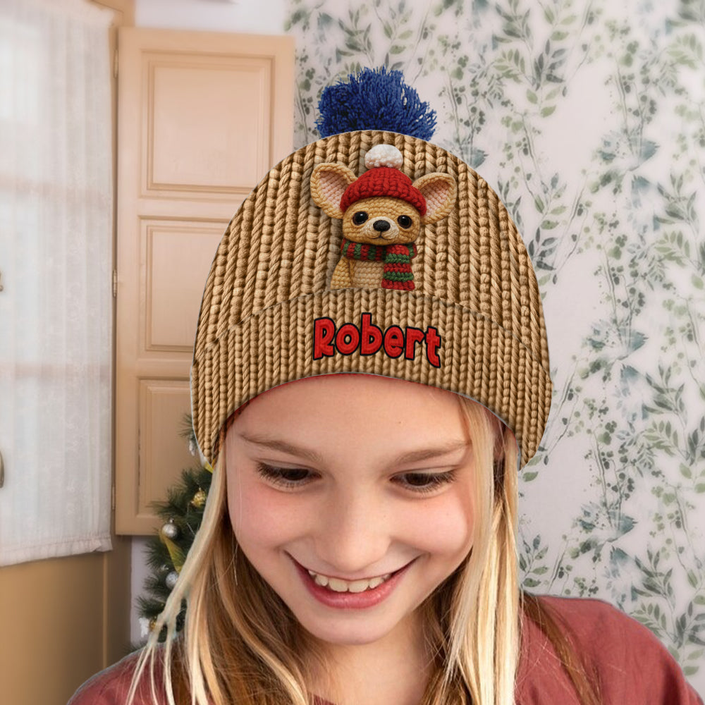 Christmas Dog - Personalized Dog Beanie Hat