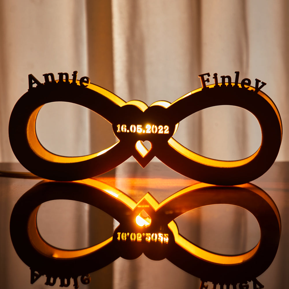 Forever In My Heart - Personalized Couple Infinity Lamp