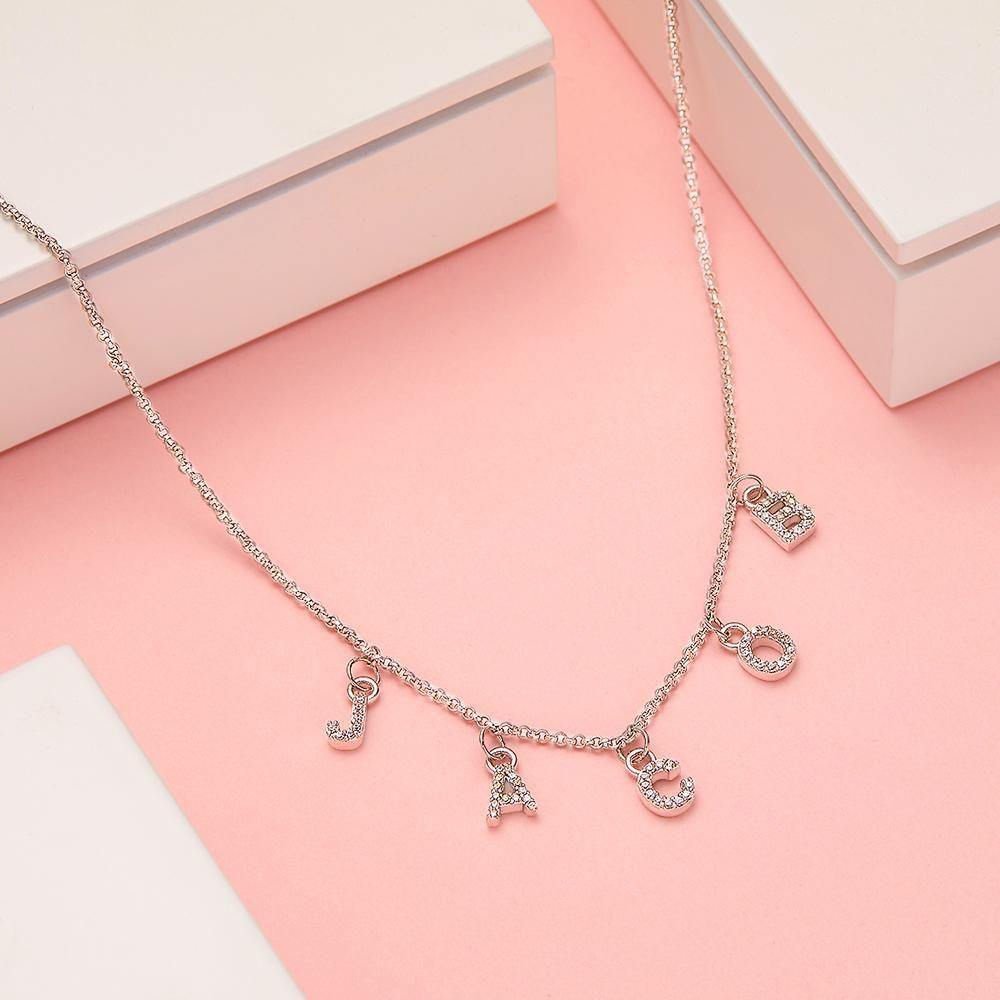 Any Letter - Personalized Diamond Initial Name Necklace