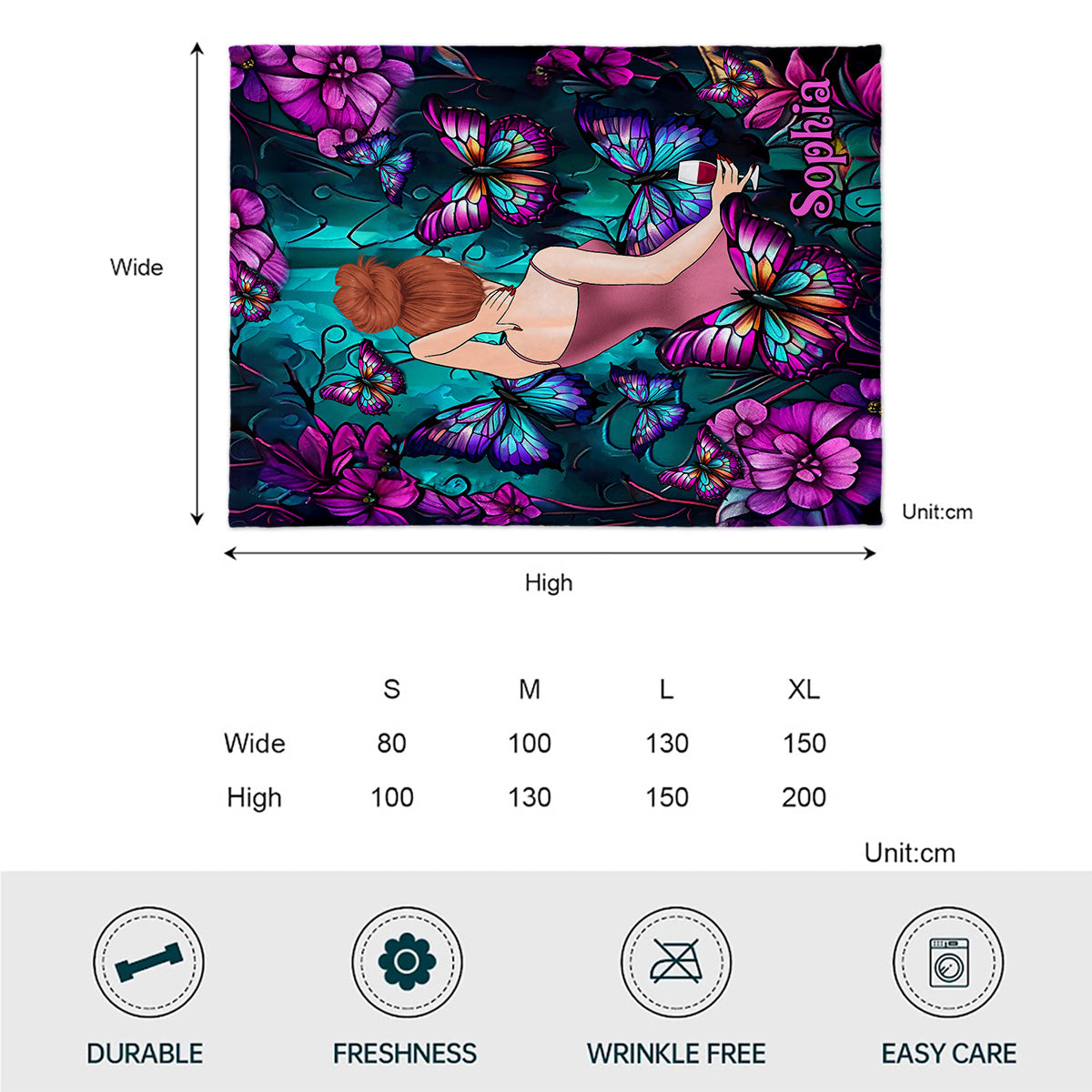 Just A Girl Who Loves Butterflies - Personalized Butterfly Blanket