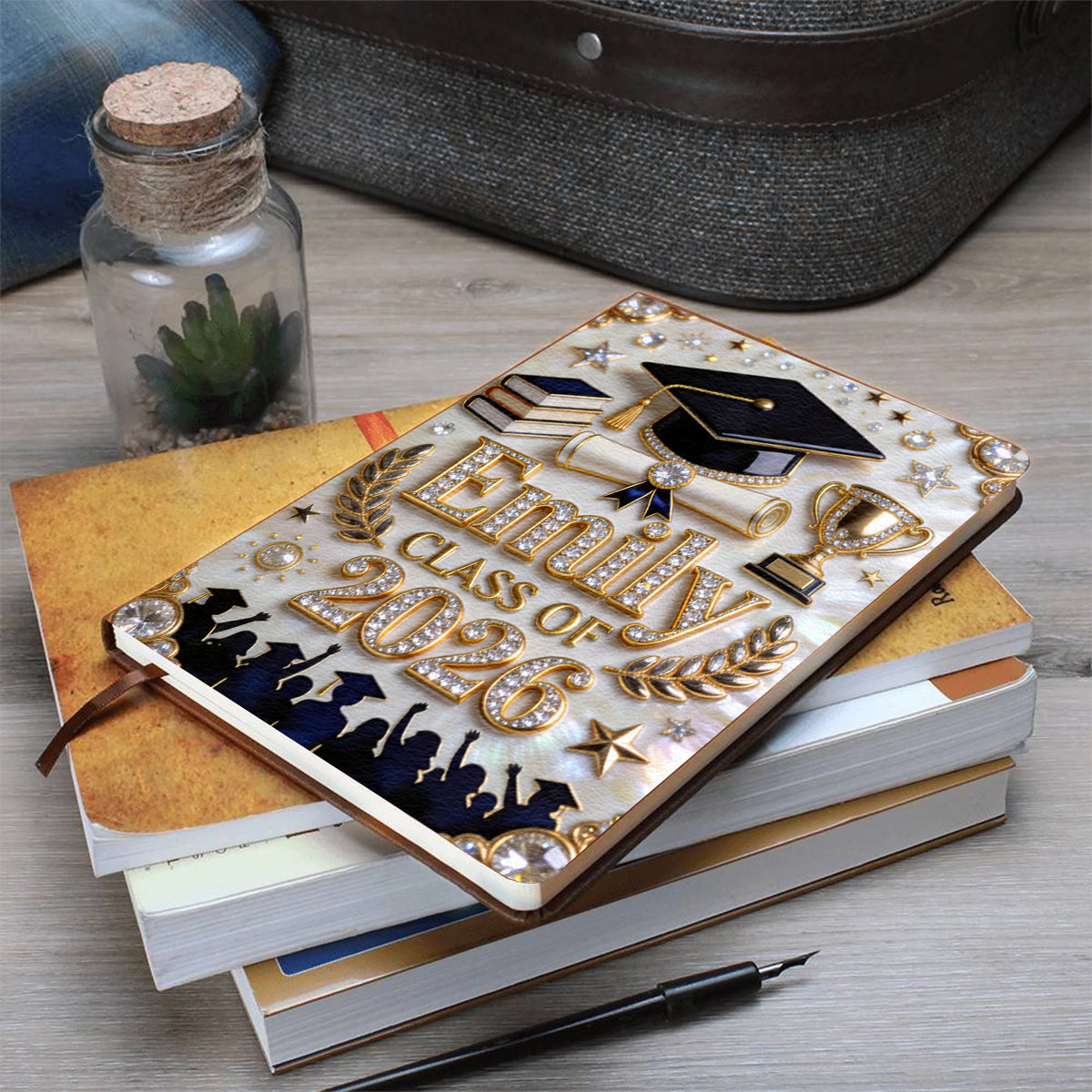 Class Of 2026 - Personalized Graduation Leather Journal