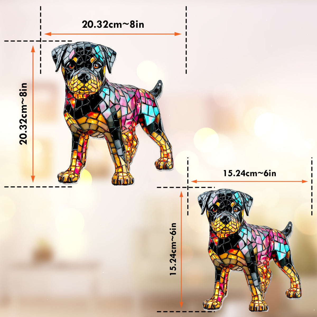 I Love My Dog - Personalized Dog Window Hanging Suncatcher Ornament