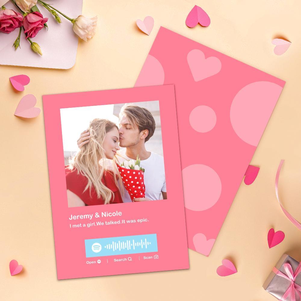 Any Spotify Code - Personalized Couple Spotify Greeting Card