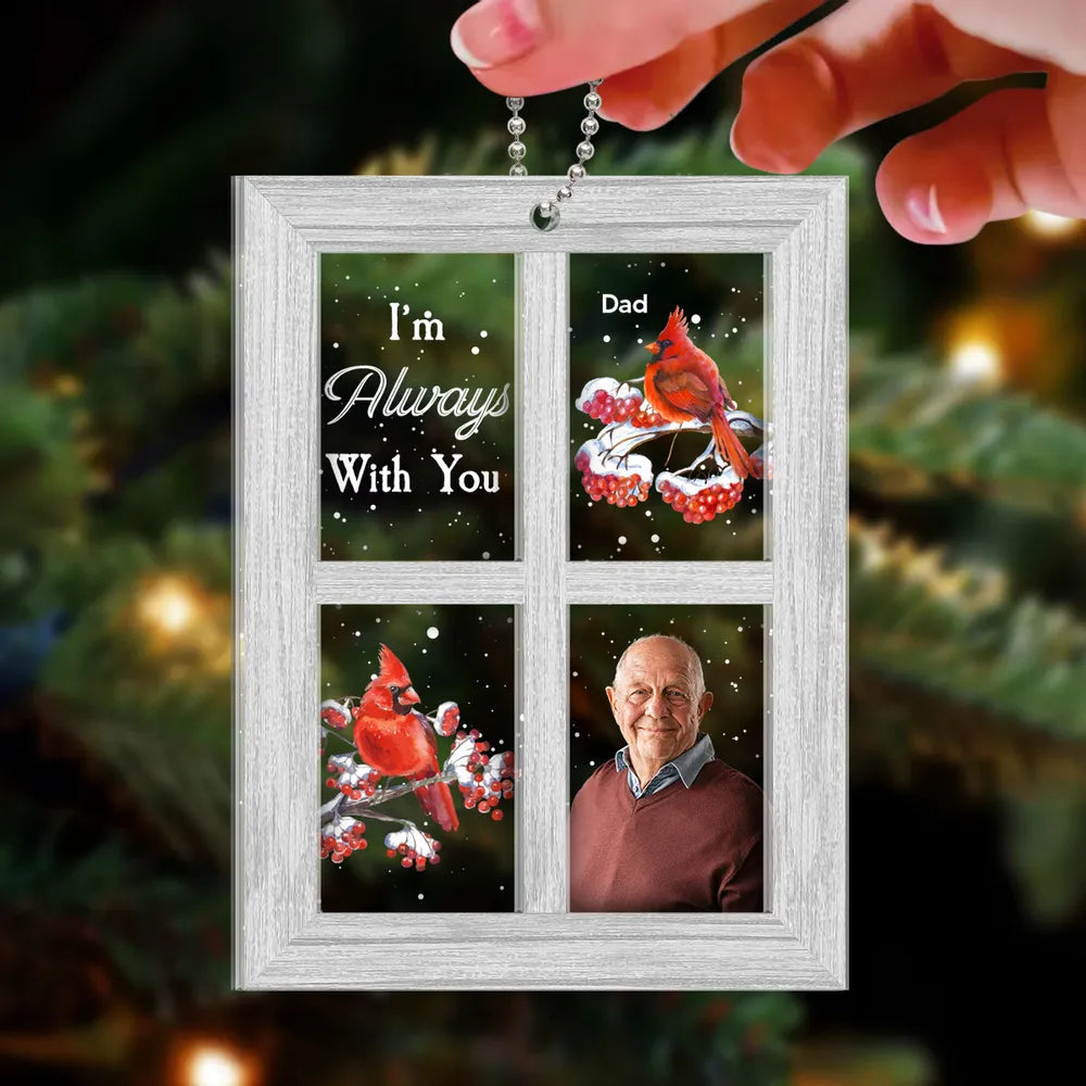 Personalized Memorial Cardinal Ornament - Cherish the Memory of Loved Ones