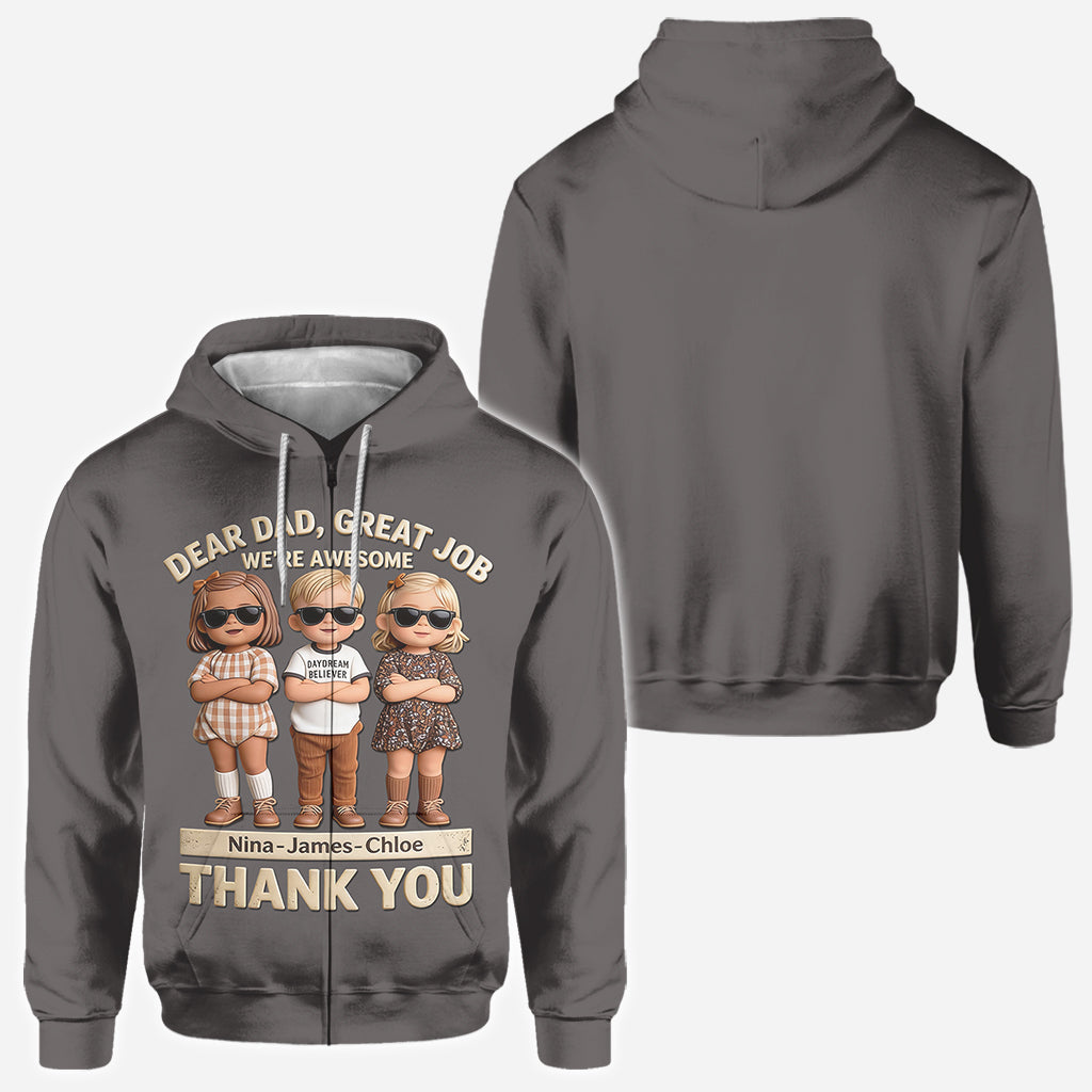 Great Job Dad - Personalized Father All Over Shirt