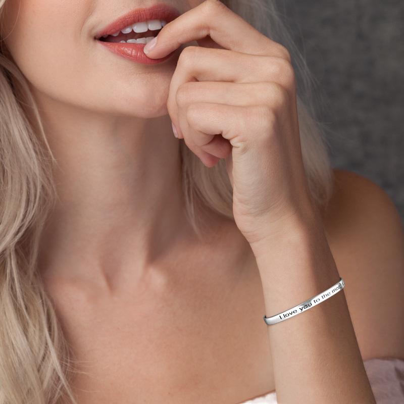 Any Word/ Name/ Text... - Personalized Women's Cuff Bracelet