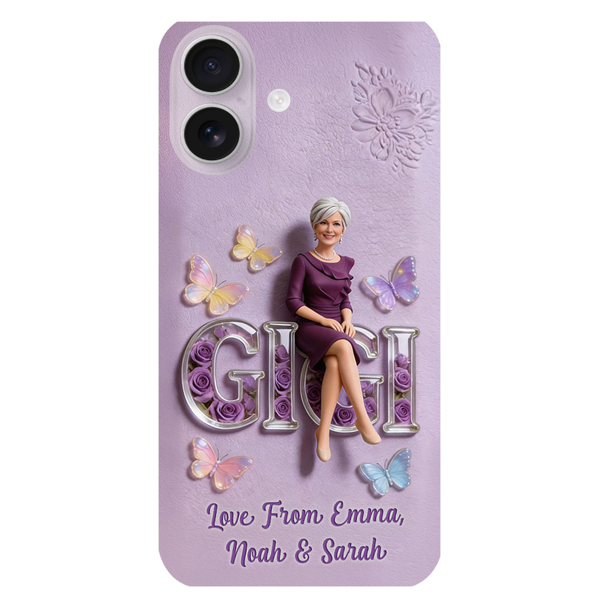 Custom Any Photo - Personalized Mother 3D Embossed Leather Phone Case