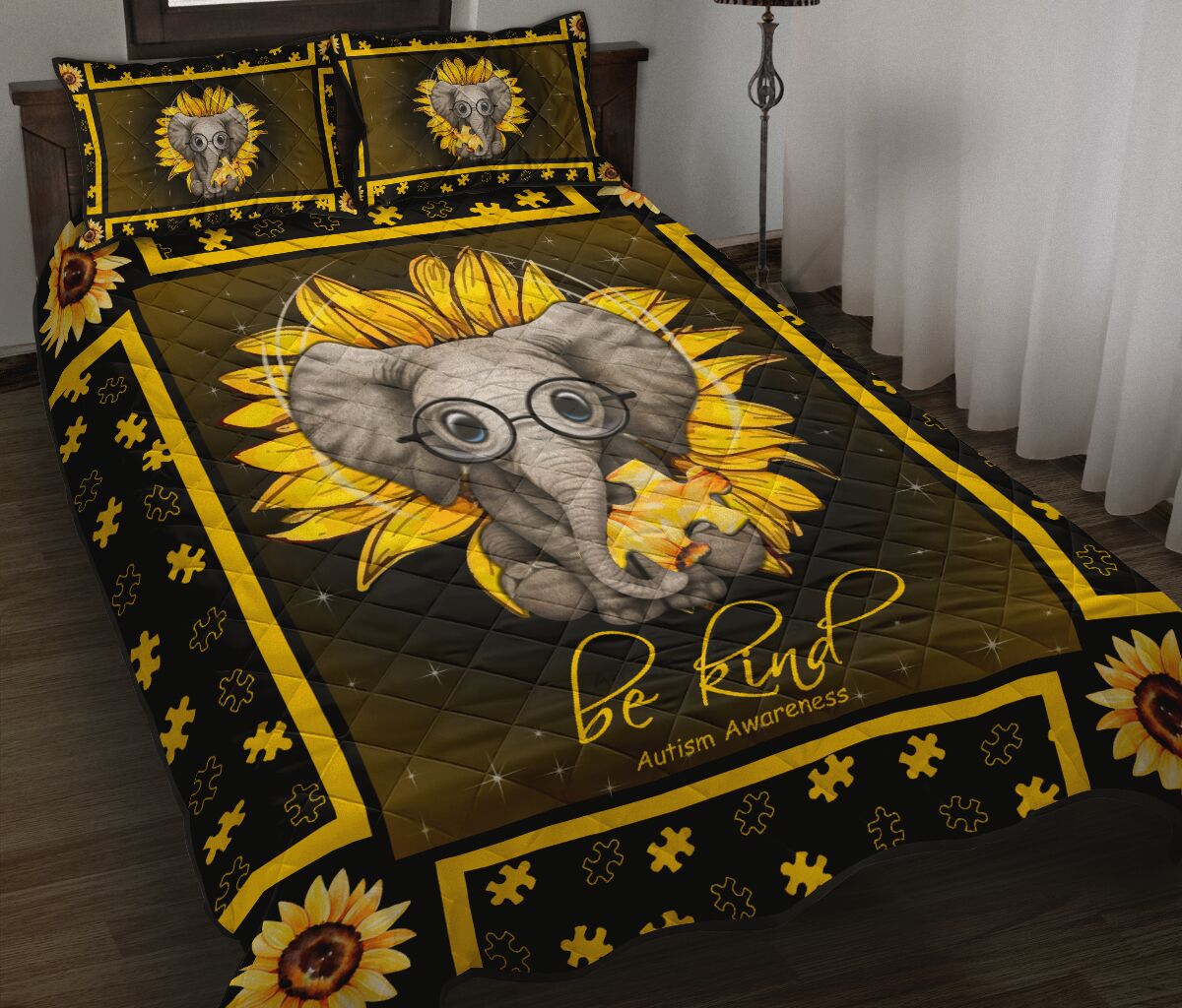 Be Kind Autism Awareness Quilt Set 0622