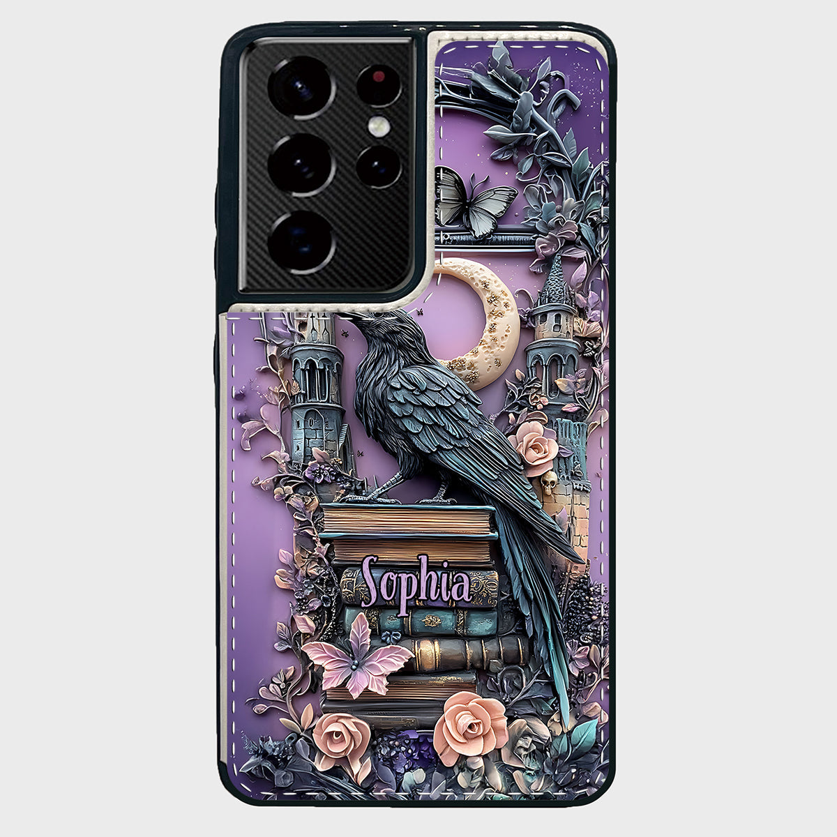 Dark Academia Book Reader - Personalized Book Foldable Wallet Phone Case