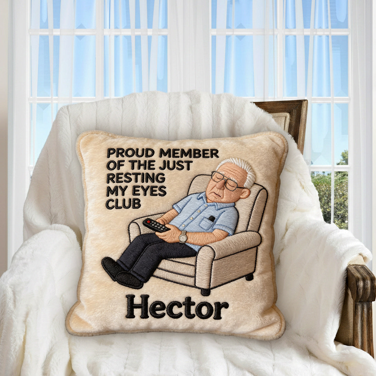 Funny Gift For Dad, Father's Day Gift - Personalized Father Premium Faux Fur Pillow