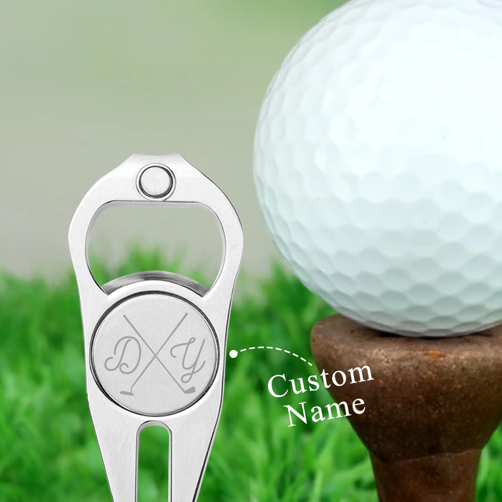Golfing Partner For Life Bottle Opener - Golf gift for dad, him, boyfriend, husband, grandpa - Personalized Golf Fork Ball Marker