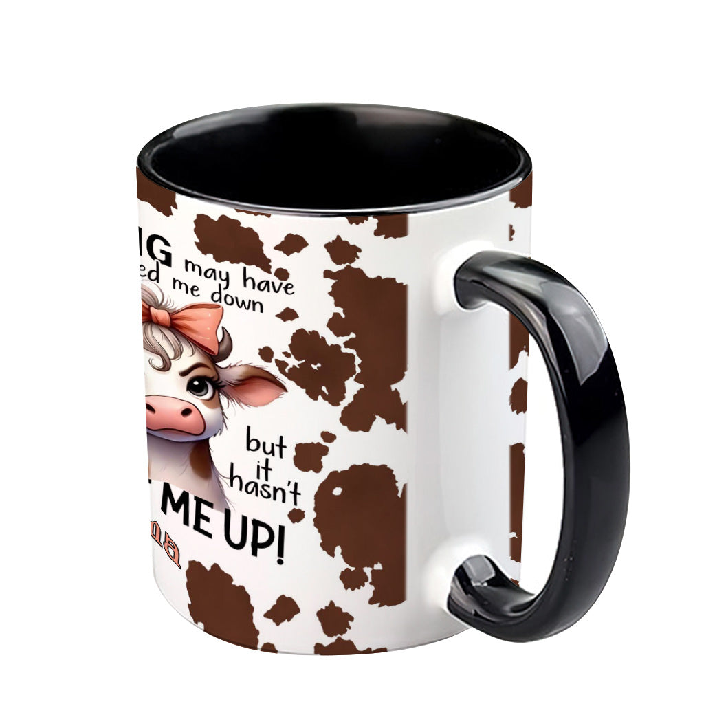 Aging May Have Slowed - Personalized Cow Accent Mug