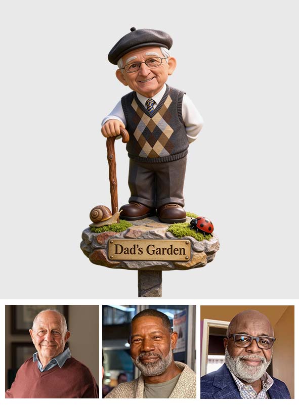 Custom Any Photo Grandpa's Garden - Personalized Gardening Acrylic Garden Sign/ Acrylic Plaque Sign