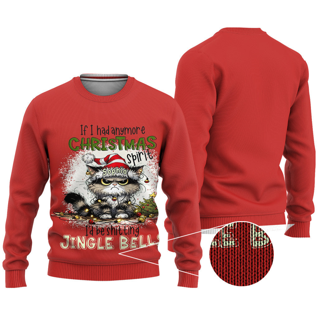 Christmas Spirit - Personalized Christmas Ugly Sweater