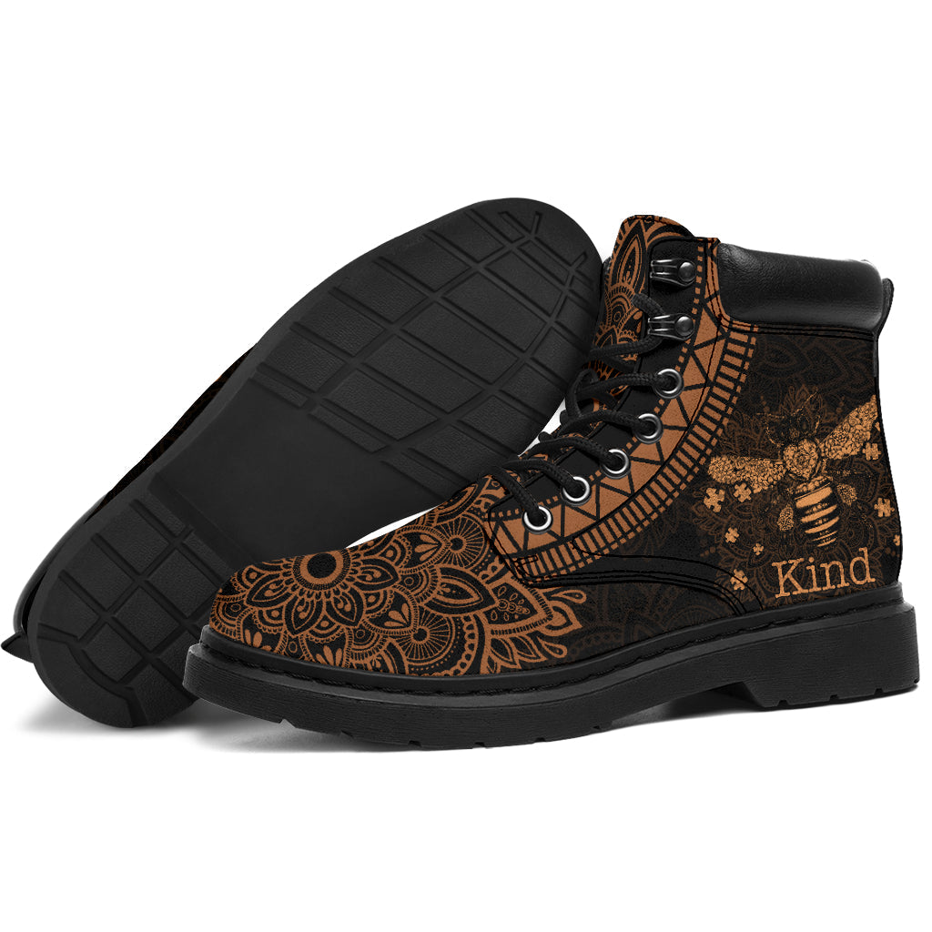 Bee Kind Mandala Autism Awareness All Season Boots 0622