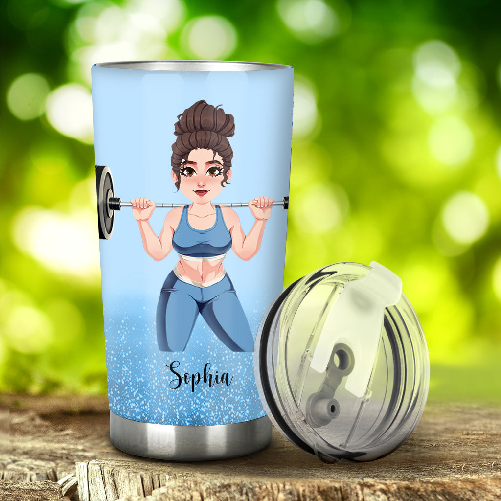 And She Lifted Happily Ever After - Personalized Fitness Tumbler