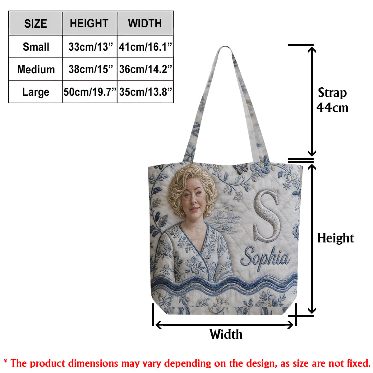 Custom Any Photo - Personalized Self Love Quilted Tote Bag
