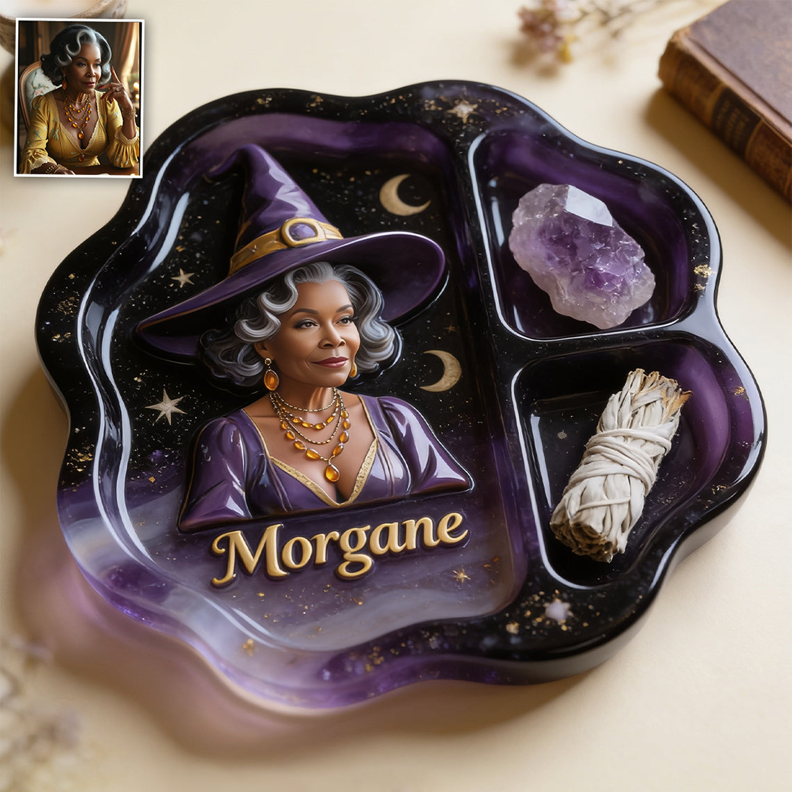 Enchanted - Personalized Witch Catch-All Tray