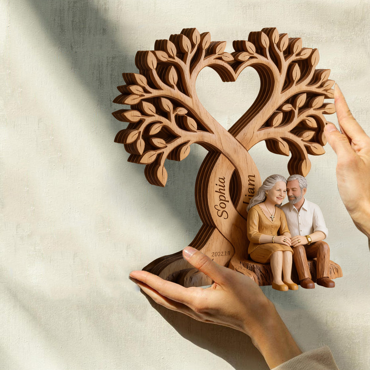 Custom Any Photo - Personalized Couple Custom Shaped Wood Plaque