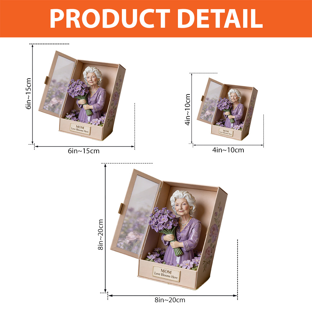 Love Blooms Here - Personalized Mother Custom Shaped Acrylic Plaque