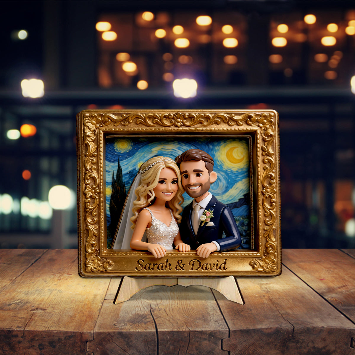 I Love You - Personalized Couple 2 Layered Wood Sign / Wood Plaque