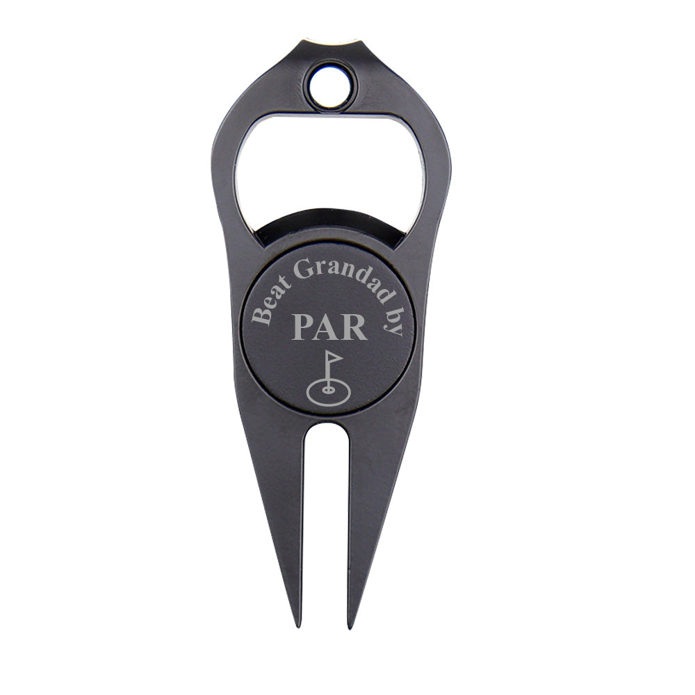 Best Dad/ Grandad/ Papa... By Par Bottle Opener - Golf gift for dad, him, boyfriend, husband, grandpa - Personalized Golf Fork Ball Marker