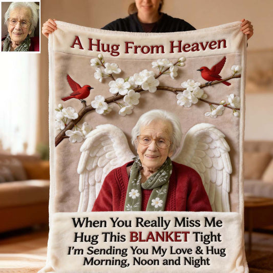 A Hug From Heaven - Personalized Memorial Blanket